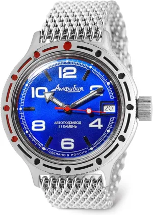 | Casual Men's Watches VOSTOK | Classic Amphibian Automatic Self-Winding Russian Diver Wrist tunnel Watch | WR 200 m | Amphibia 420432 |Fashion | Business 