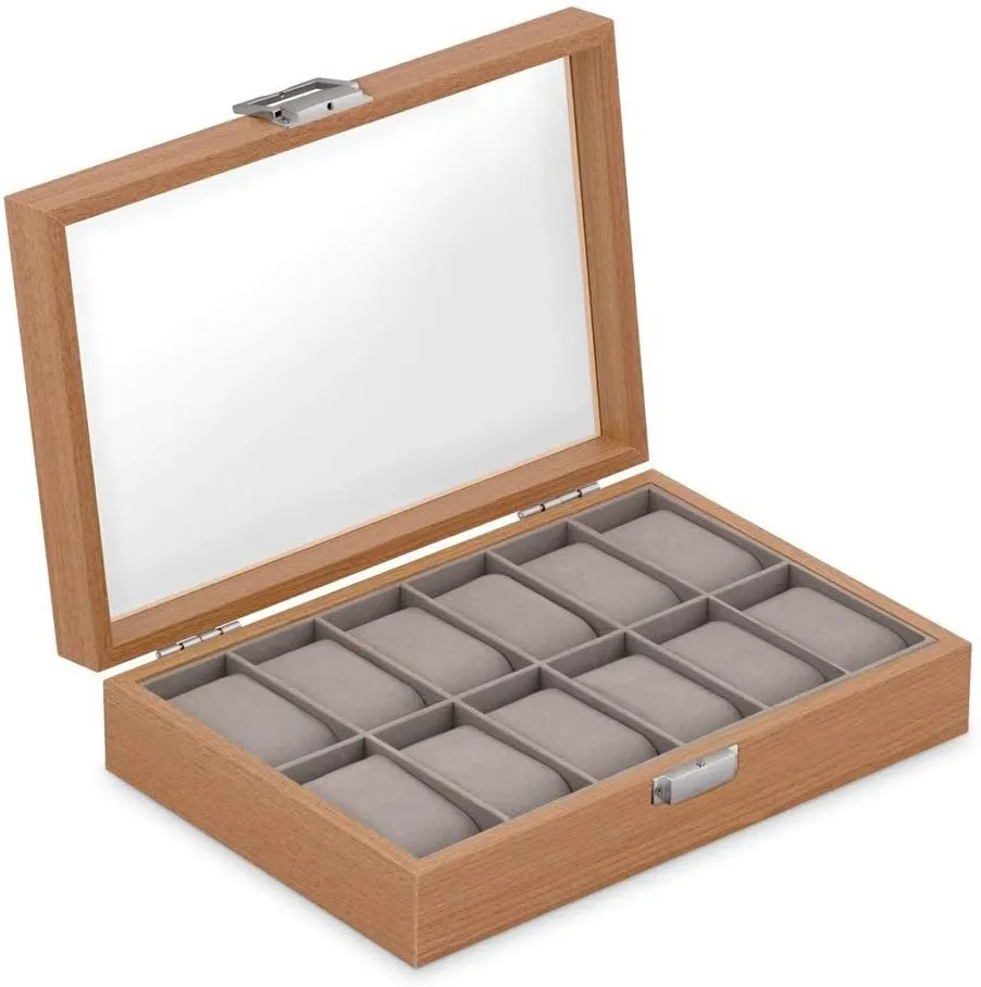 - For Birthday - HAPPY Maverton Personalized Watch Box for Men - Wooden Watch Case with Engraved Glass Lid - Stylish Watch Holder for 12 Wristwatches exalted bylaw category ?C For him 