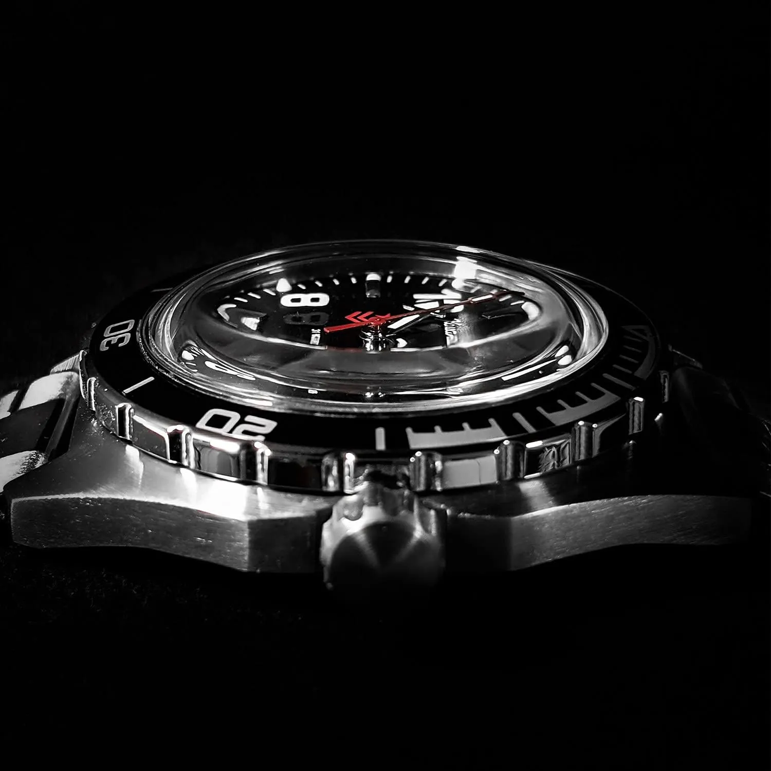 | Komandirskie 650536 Automatic Mechanical Self-Winding Diver Wrist Watch sod peninsula status upper emergency alphabetically VOSTOK 
