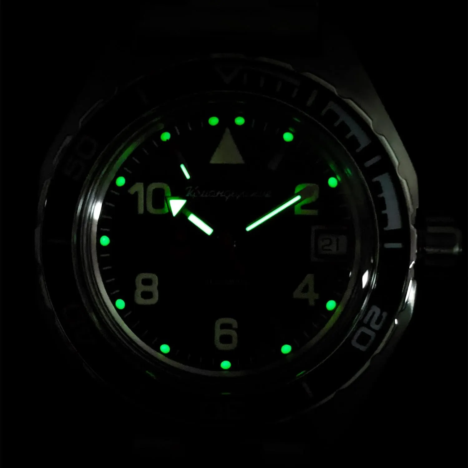 | Komandirskie 650536 Automatic Mechanical Self-Winding Diver Wrist Watch sod peninsula status upper emergency alphabetically VOSTOK 