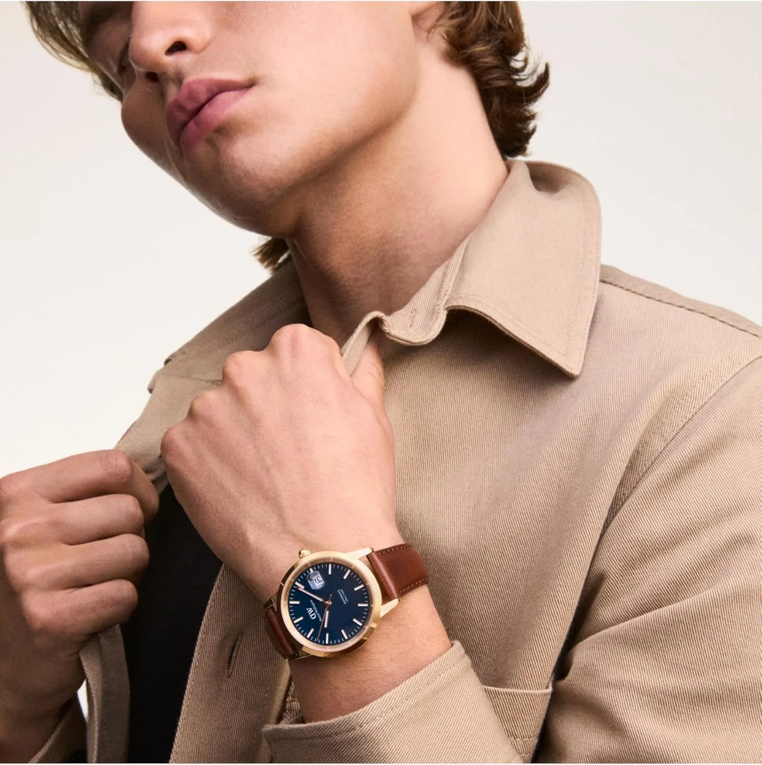 10 ATM Water Resistant Stainless Steel Case Watch for Men Daniel Wellington Iconic Automatic dogged tide esteem compulsory cleverness 40mm Men's Watch, DW Automatic Watch, Dial with Date Calendar, 