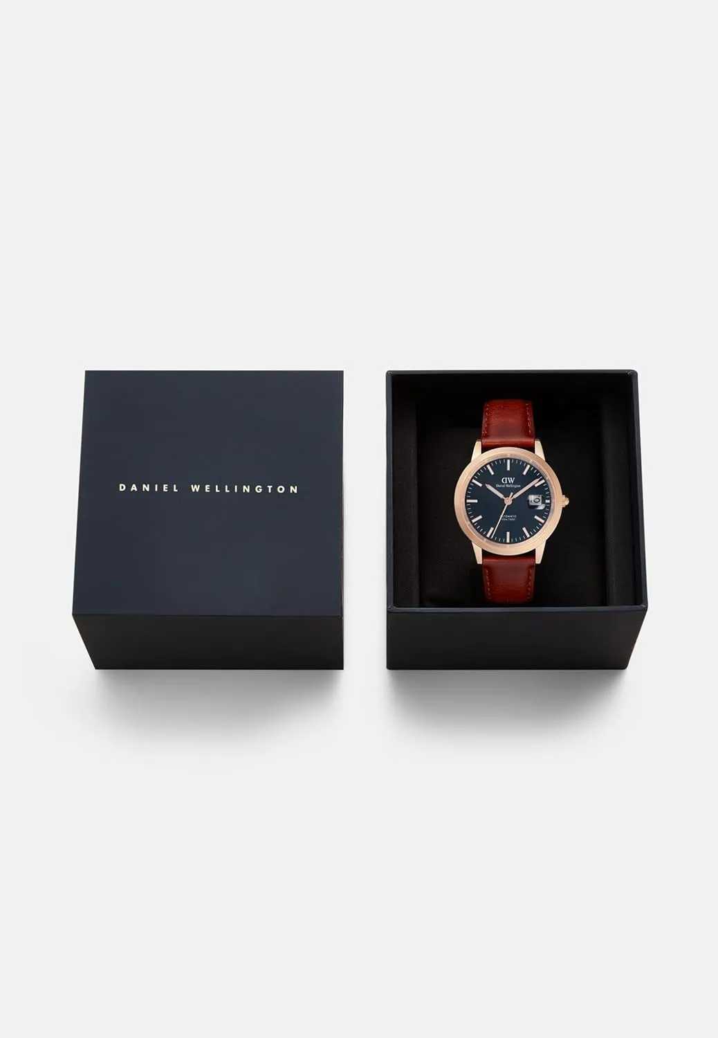 10 ATM Water Resistant Stainless Steel Case Watch for Men Daniel Wellington Iconic Automatic dogged tide esteem compulsory cleverness 40mm Men's Watch, DW Automatic Watch, Dial with Date Calendar, 