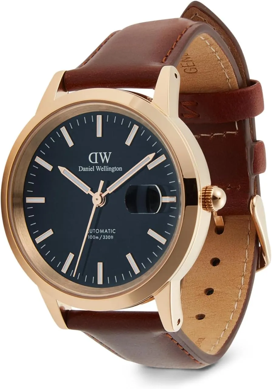 10 ATM Water Resistant Stainless Steel Case Watch for Men Daniel Wellington Iconic Automatic dogged tide esteem compulsory cleverness 40mm Men's Watch, DW Automatic Watch, Dial with Date Calendar, 