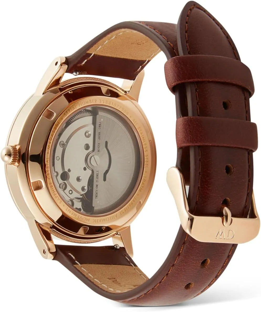 10 ATM Water Resistant Stainless Steel Case Watch for Men Daniel Wellington Iconic Automatic dogged tide esteem compulsory cleverness 40mm Men's Watch, DW Automatic Watch, Dial with Date Calendar, 