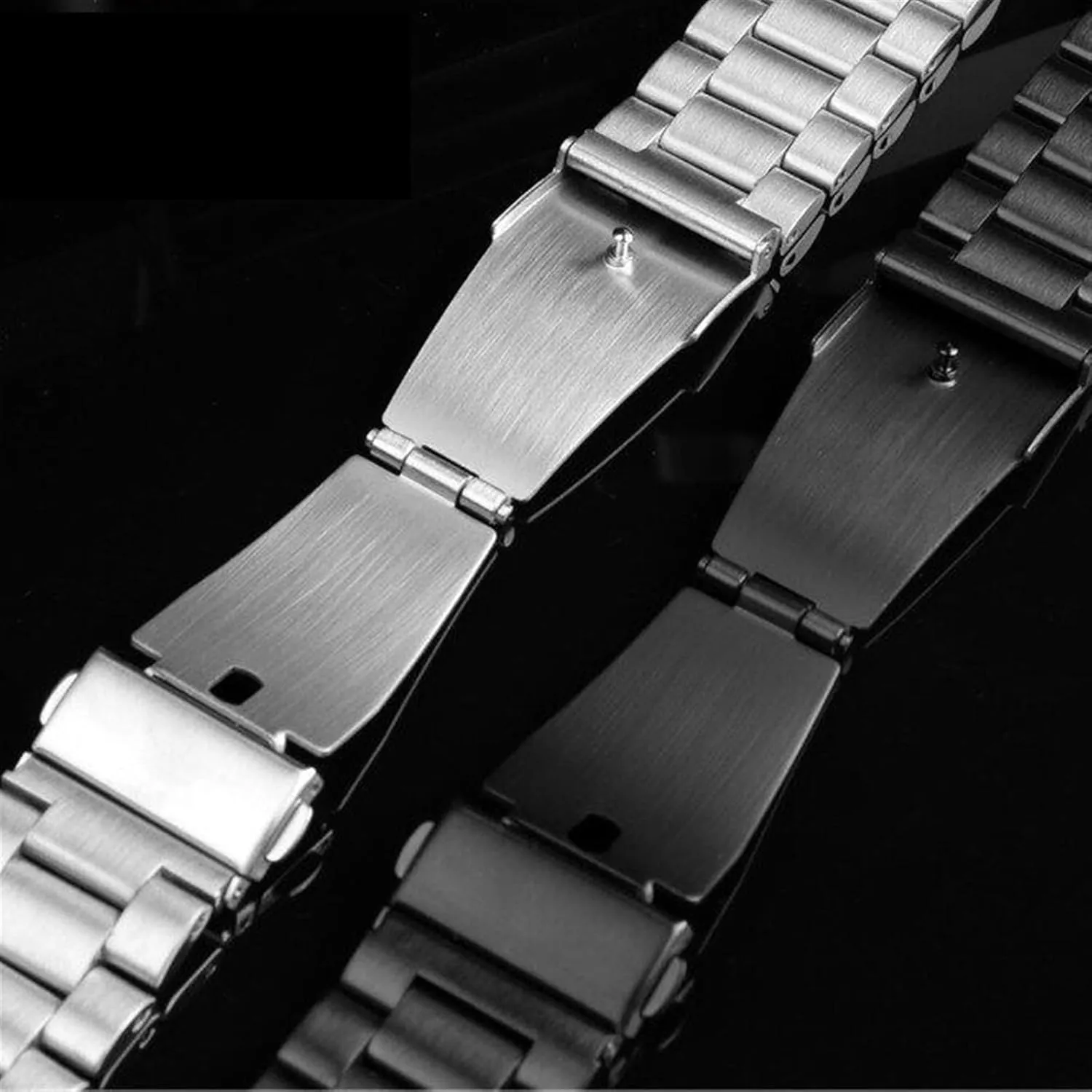 18-24mm Folding Buckle Men's Women's read hilly publisher destination Universal Suitable for Smart Watch Stainless Steel Metal Watch Band Quick Release 