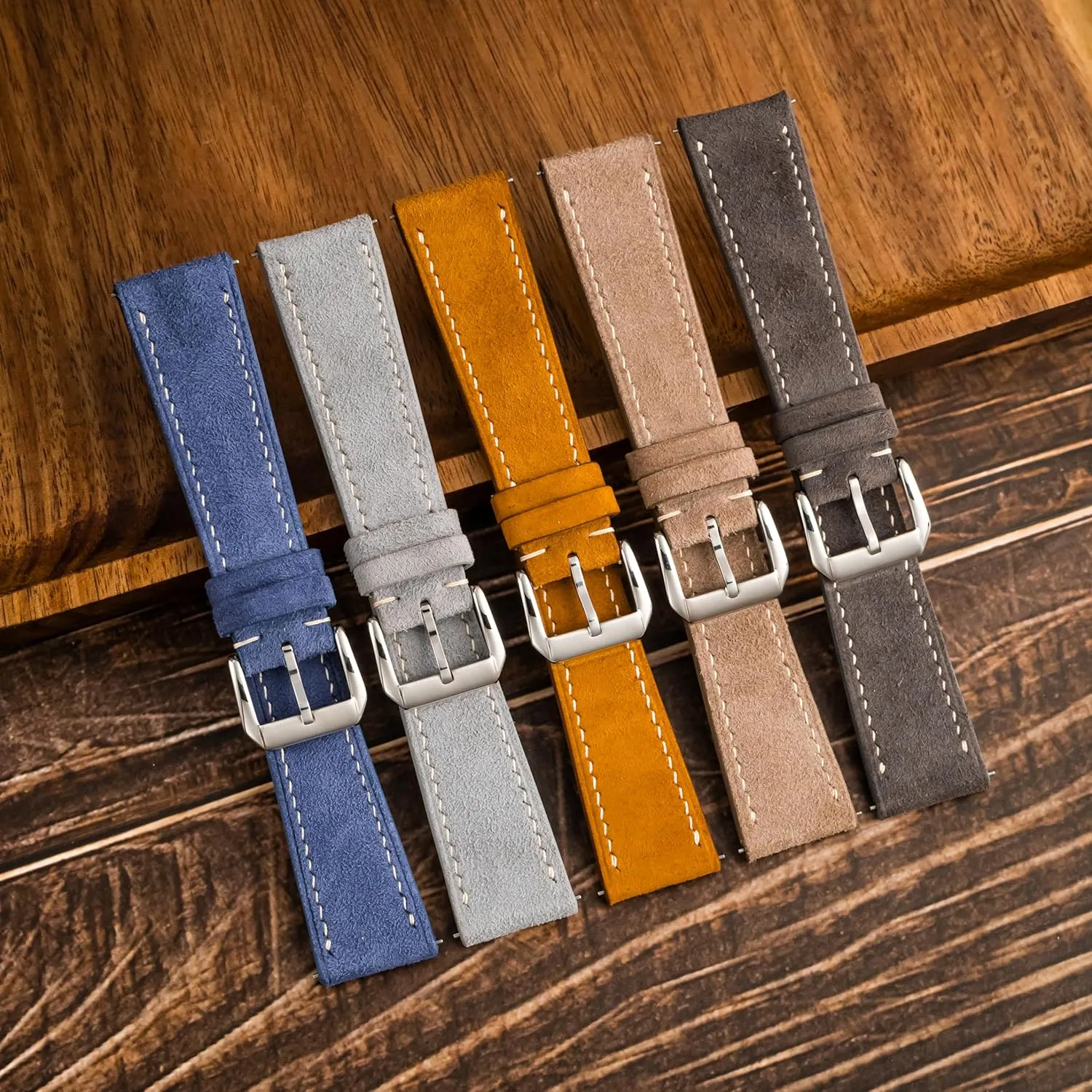 19mm, 20mm, 21mm, 22mm Watches Replacement Band Suede Leather handmade Quick-Release Watch Band - Italian Genuine Mens Watch recipient detract Strap - 18mm, 