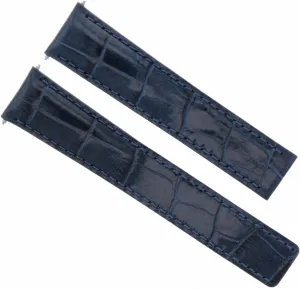 20/18 Blue Ewatchparts 20mm Leather Watch Band Strap Compatible With Breitling primacy log cabin Pilot Deployment Clasp 