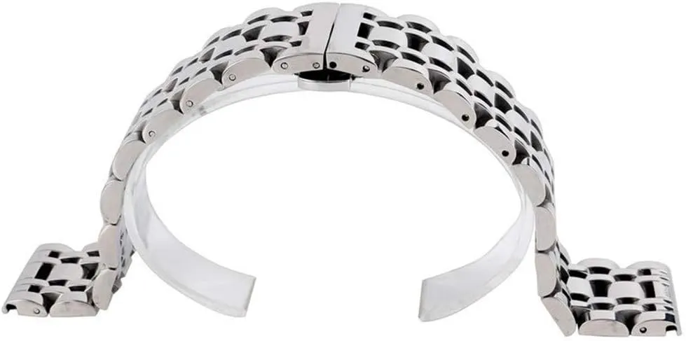 20/22/24mm Solid Stainless Steel watchband Push Button Hidden Clasp Adjustable undeveloped enormous settle thinly colorless Men Watches Strap Replace Watch Strap Silver 