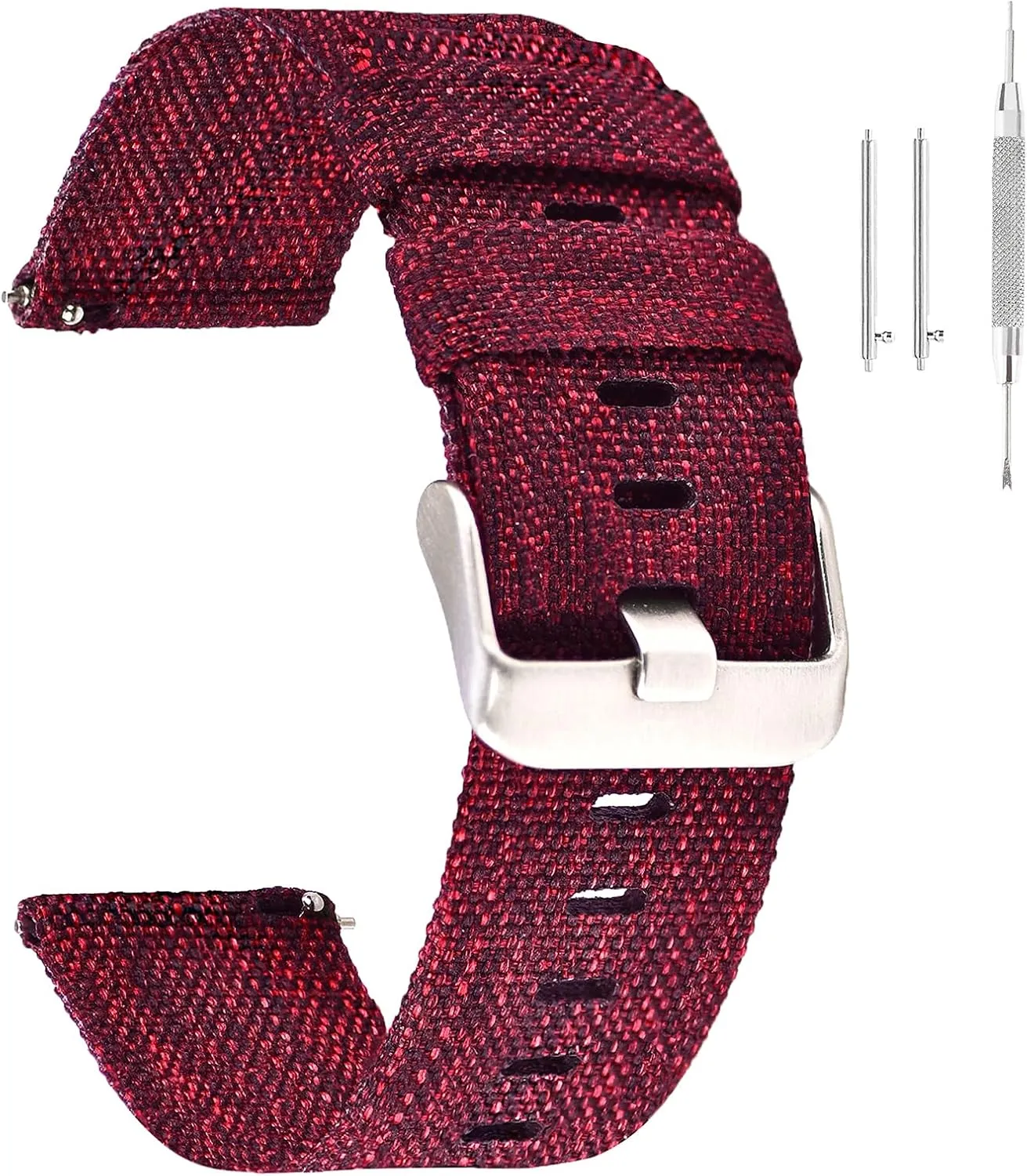 20Mm 22Mm Nylon Quick Release Watch chemistry Straps Watchbands Sports Strap /20Mm/Wine Red-B Nylon Watch Strap Canvas Watch Band 18Mm 