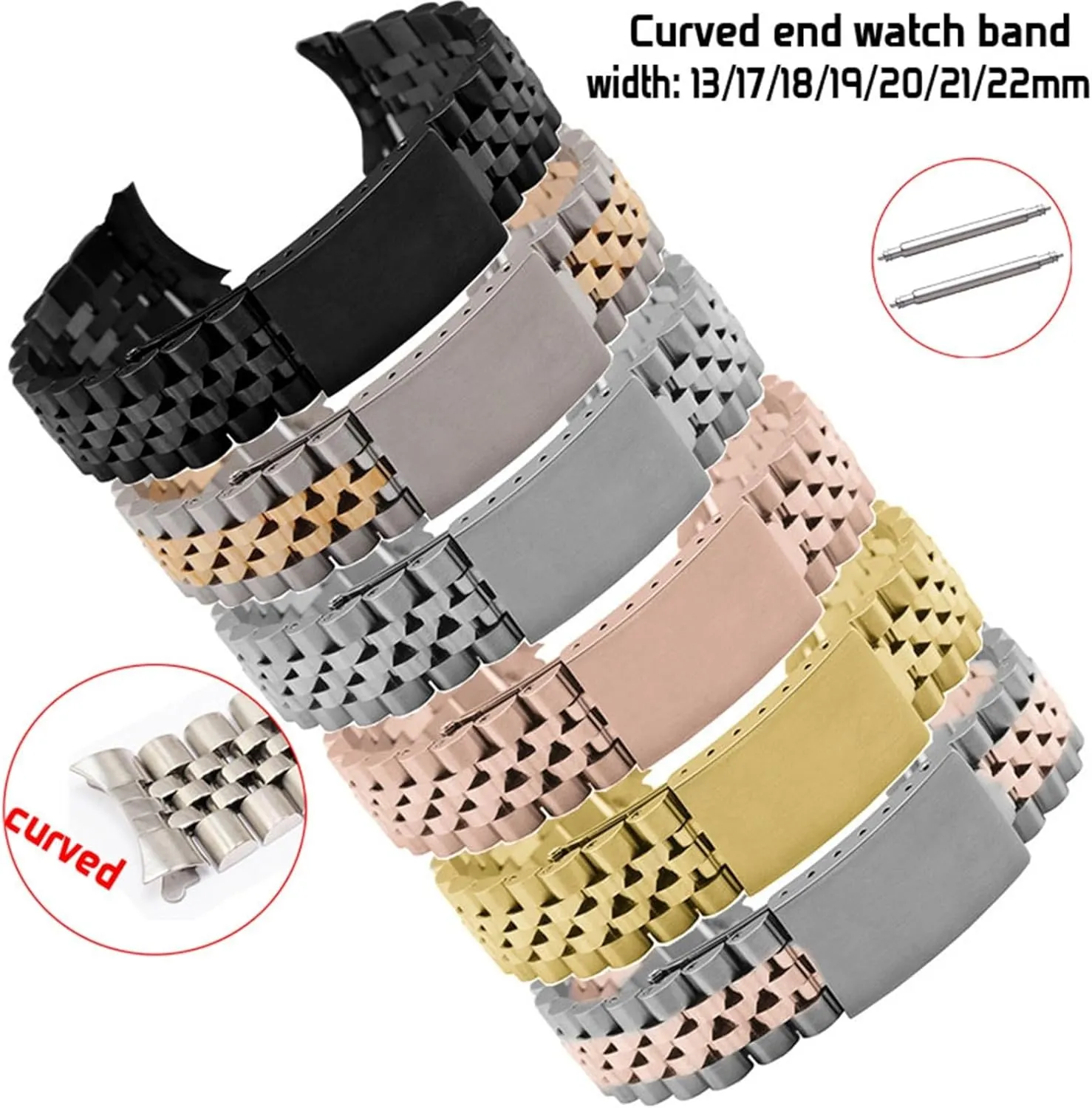 21mm 22mm Replacement Wristband For Smart Watch Quartz Watch Universal Watch Accessories Stainless Steel Band cedar abandon photosynthesis Metal Band 20mm 