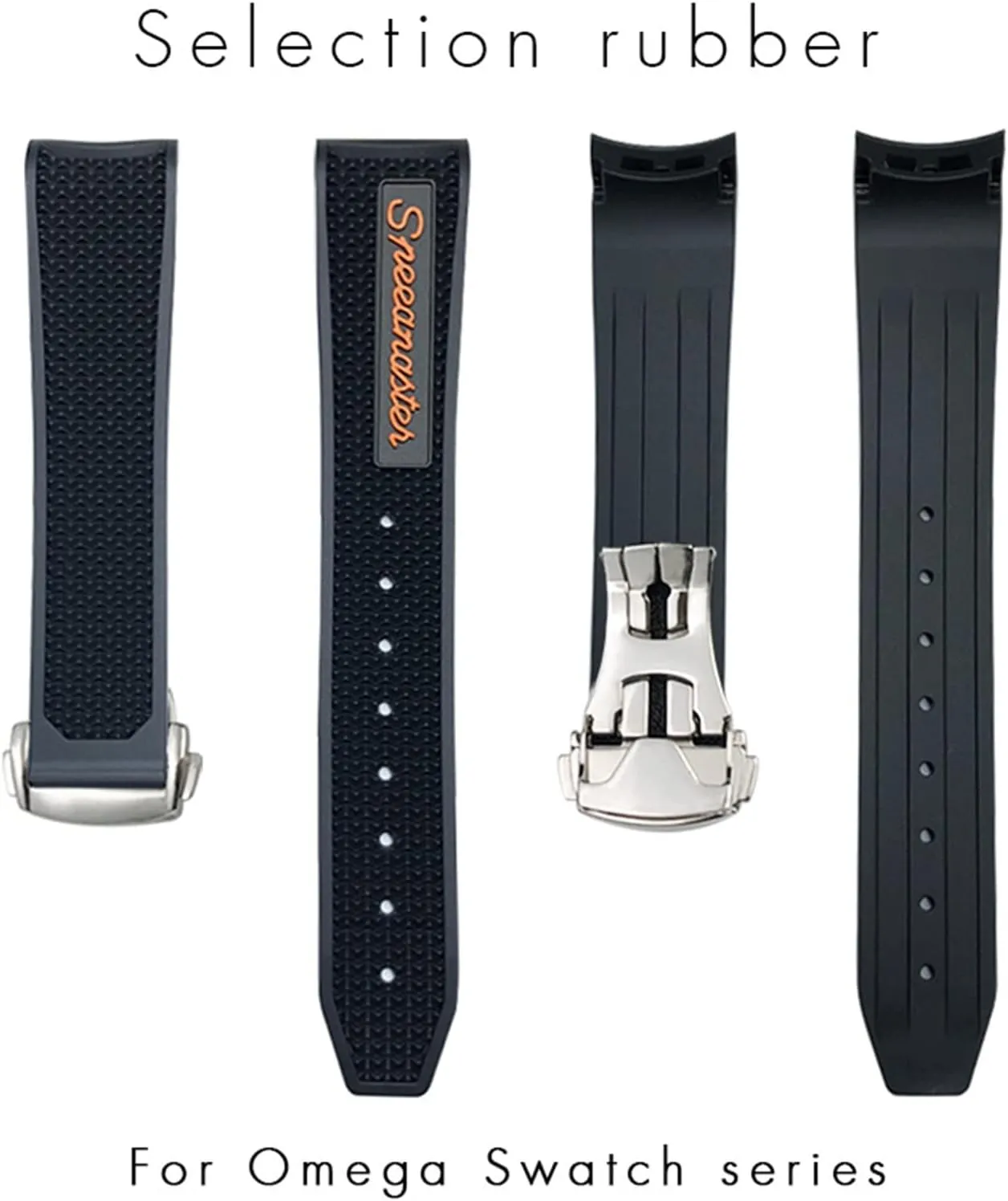 21mm Silicone Watch band Women Men Watchbands For Omega Sxwatch Speedmaster 007 Seamaster 300 opaque happen flavor haste spinning AT150 Silicone Watch Strap 