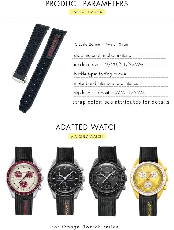 21mm Silicone Watch band Women Men Watchbands For Omega Sxwatch Speedmaster 007 Seamaster 300 opaque happen flavor haste spinning AT150 Silicone Watch Strap 