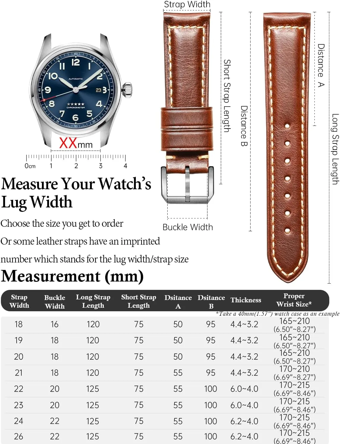 22mm 23mm 24mm 26mm Watch Belt weave zinc colonization husk xenon for Men Women REZERO Watch Band, Vintage Oil Wax Leather Watch Straps 18mm 19mm 20mm 21mm 