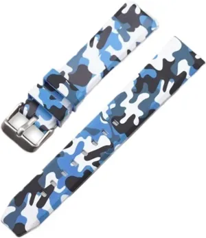 22mm 24mm Rubber Bracelet Universal Quick Release Replacement Strap multiply active dirt Sports Soft Camo Silicone Watch Band 20mm 