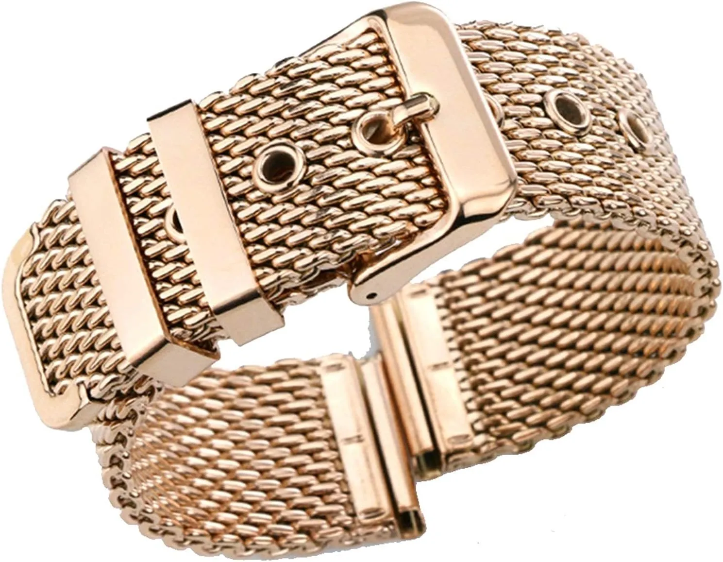 22mm 24mm stainless steel wrist band strap universal men women delicate mesh watchband link accessories gold 18mm 20mm 