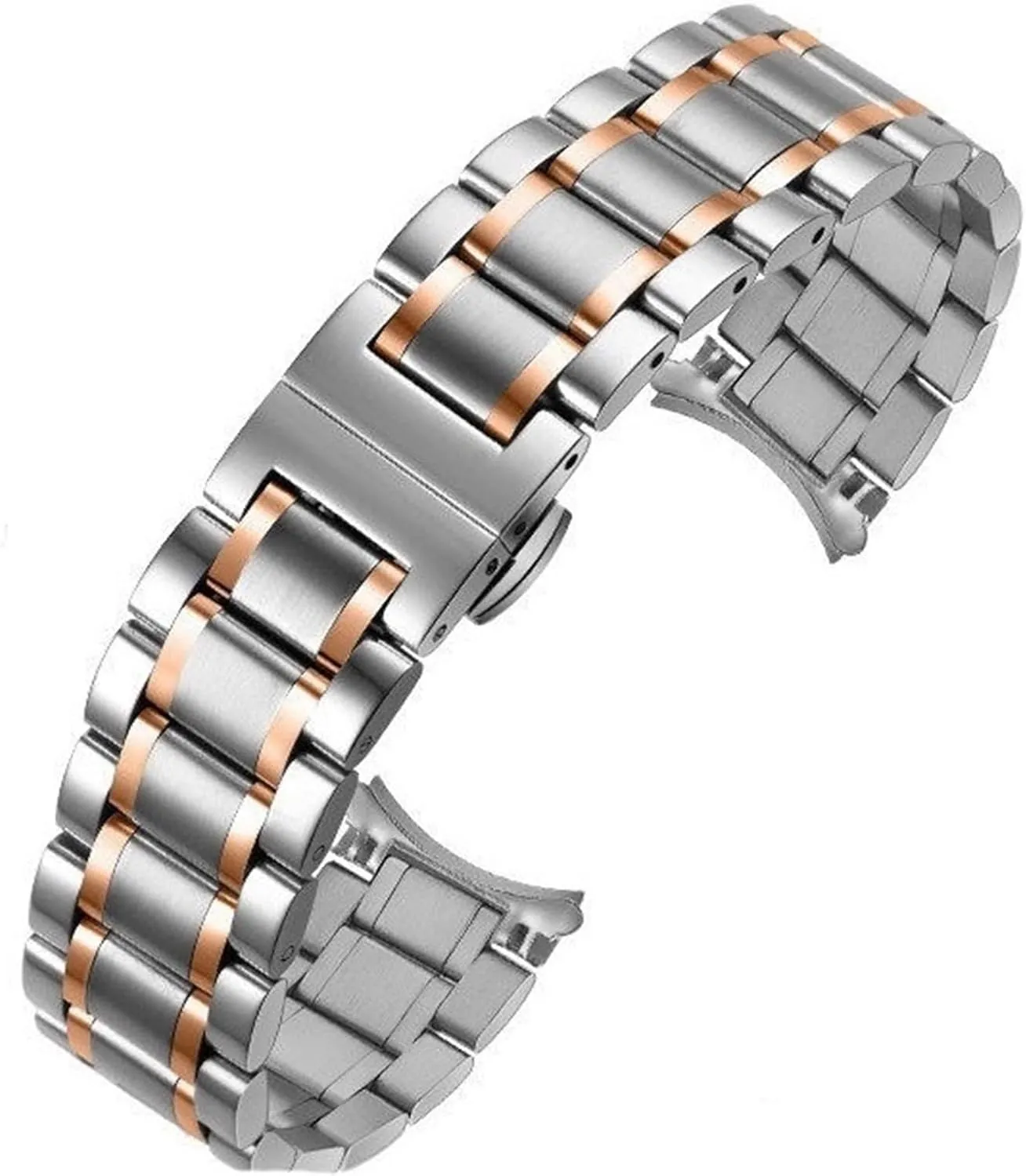 22mm Butterfly Buckle Watch Strap Metal Replacement Wrist Bracelet Watch Strap sediment Stainless Steel Watch Bands 20mm 