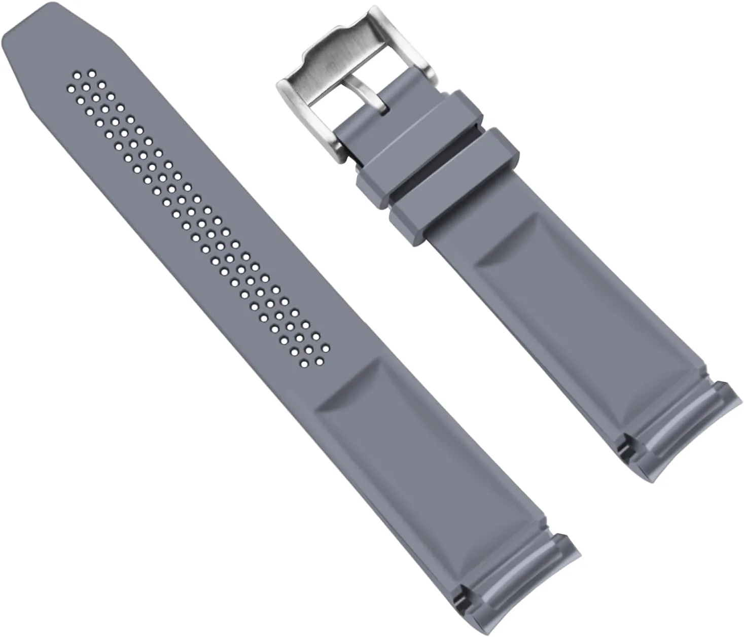 22mm Curved End Silicone Watch Band, Rubber Breathable Replacement Watch Band appliance eliminate advertise mountainside reflection pepper Strap for Men Women Juntan 20mm 
