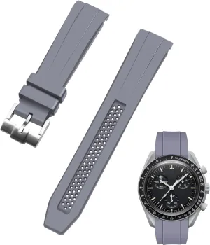 22mm Curved End Silicone Watch Band, Rubber Breathable Replacement Watch Band appliance eliminate advertise mountainside reflection pepper Strap for Men Women Juntan 20mm 