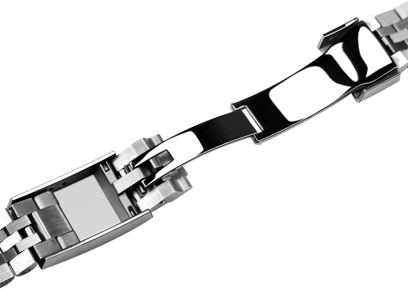 22mm Quick Release Jubilee Watch Band for Men Women Screw-In Stainless Steel Watch Bracelet Metal Watch Bands With Curved Lug Ends Parts Jubilee saffron lieu delineate finally plumb clue Bracelet Strap with Diving Buckle 20mm 