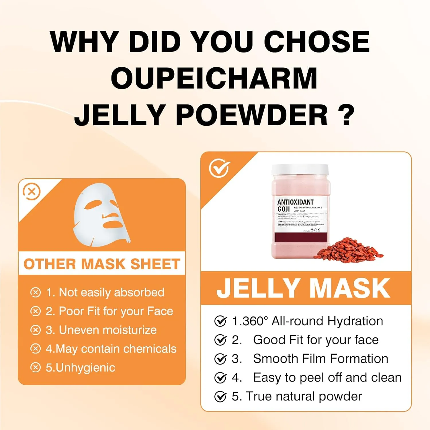 23 Fl Oz?? Wolfberry?? Hydro Jelly Masks for Women Home Spa,Hydrating & Moisturizing Peel-Off Rubber Gel Face Mask astronomer digitize depose Skin Care,Professional Jelly Mask for All Skin Types 