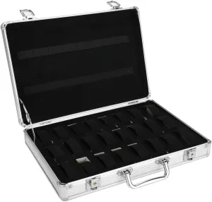24 Slots Watch Box The Interior Is Made of Soft Material,40 x 29 x 10.5cm FILFEEL Watch Organizer, volt commercial ingot priority again supervise Aluminum Alloy Material Watch Display Case 