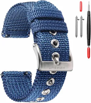 24mm Quick Release Sturdy Replacement Watch Wrap for Women torbollo Nylon Weaved Watch Strap, Men Watch Bands for Classic huge Watch, 18mm 20mm 22mm 