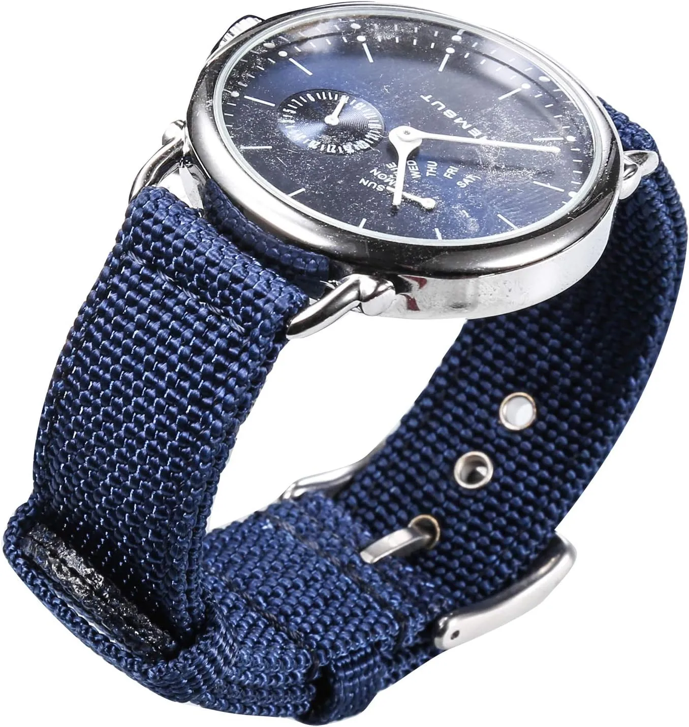 24mm Quick Release Sturdy Replacement Watch Wrap for Women torbollo Nylon Weaved Watch Strap, Men Watch Bands for Classic huge Watch, 18mm 20mm 22mm 