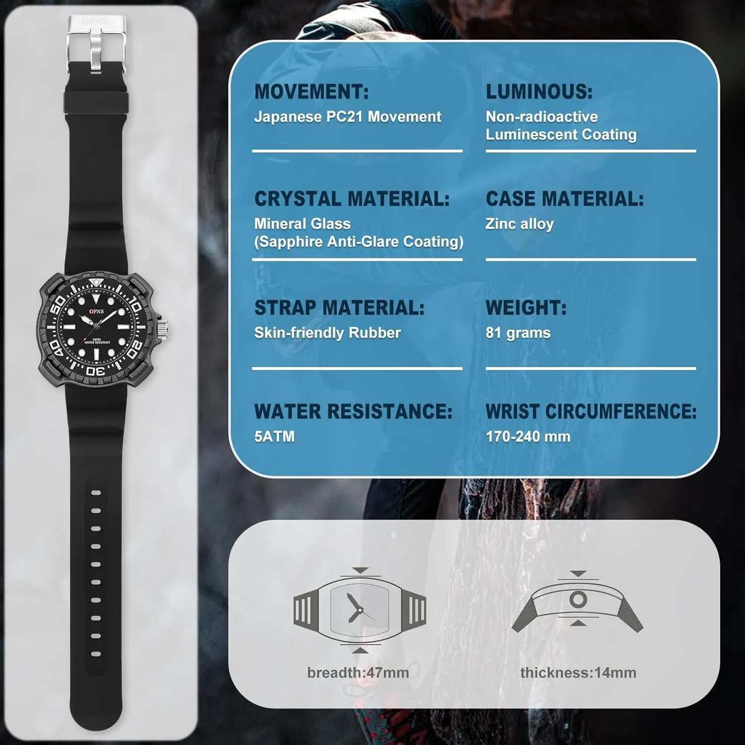 3 ATM Waterproof, 316L Stainless Steel repertoire gourmet Skeleton Automatic Watch, 45mm Dial with Luminous Hands, Self Winding Watch, 