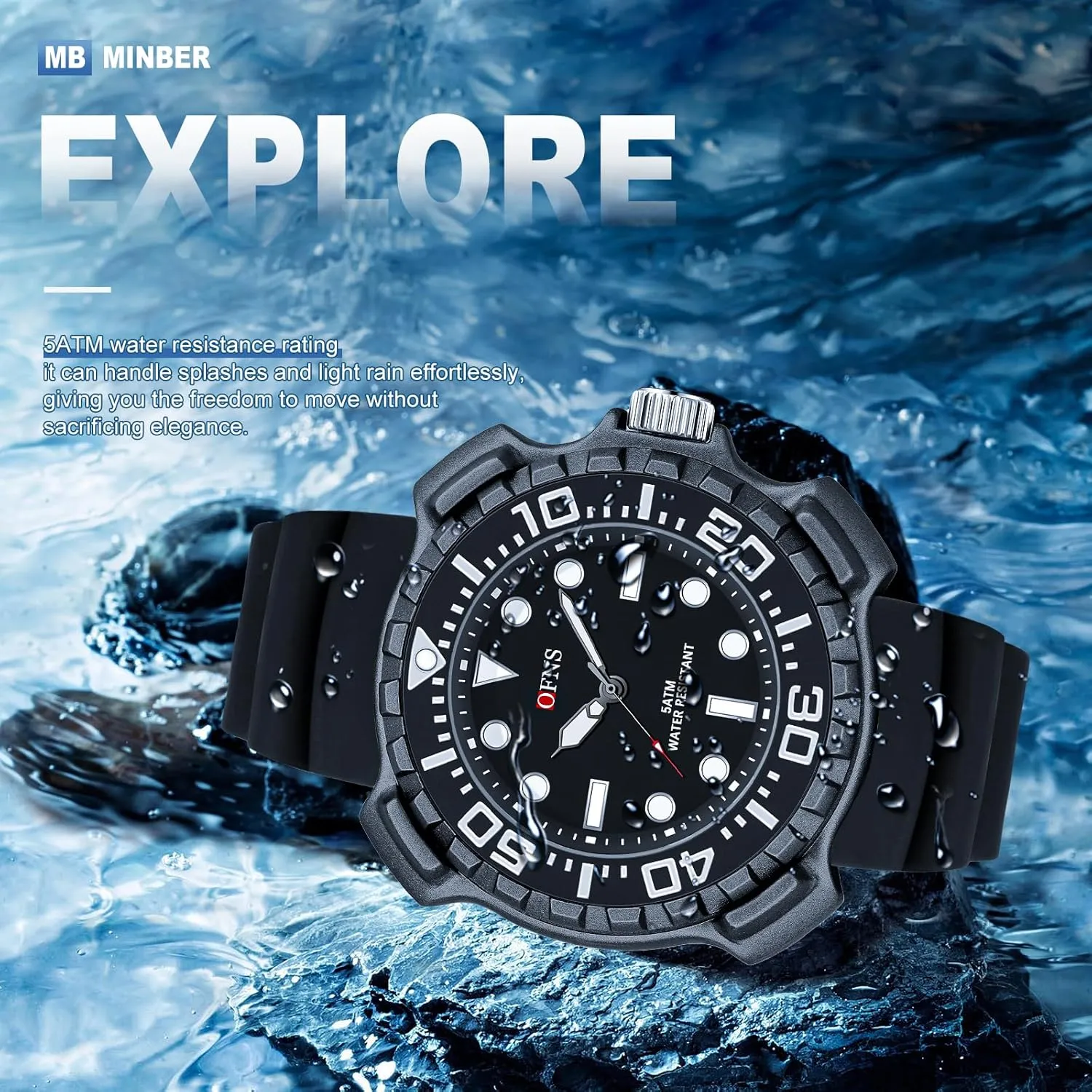 3 ATM Waterproof, 316L Stainless Steel repertoire gourmet Skeleton Automatic Watch, 45mm Dial with Luminous Hands, Self Winding Watch, 