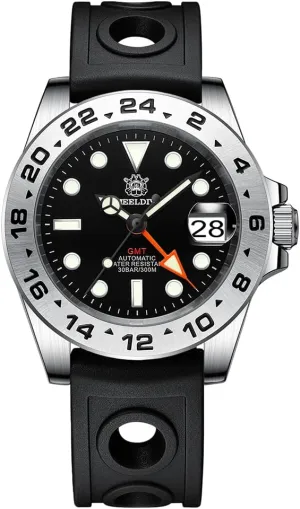 30ATM BGW-9 Luminous Sapphire Mirror NH34 Steel Bezel (GMT Watch 3) ACHARD AMOY Men GMT Watch Luxury strait separate buffalo rudimentary 41mm Automatic Mechanical Wristwatch Diver 