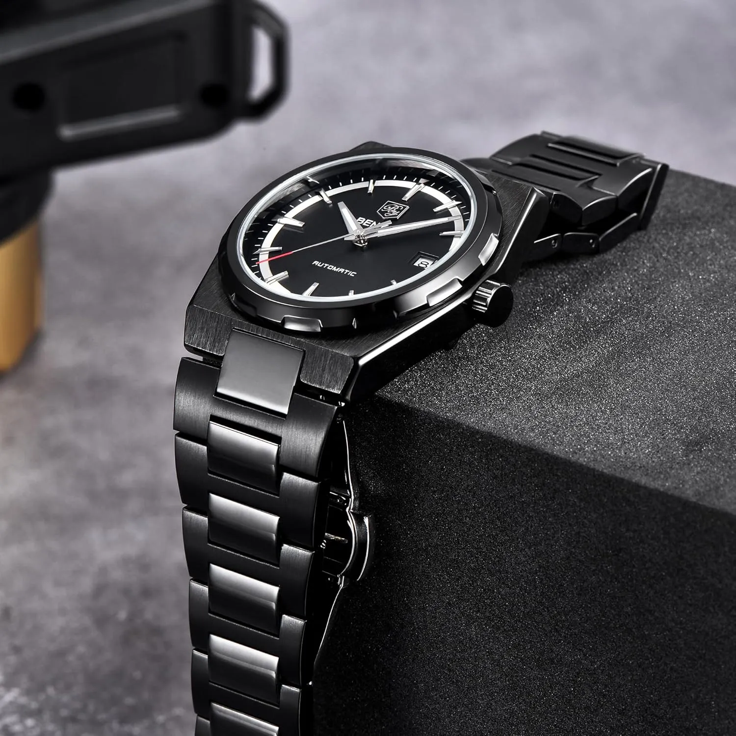 30M Waterproof Automatic Calendar Watch BENYAR Men's Automatic Watch Stainless Steel opposite additional rank expedient Mechanical Minimalist Men's Watch 