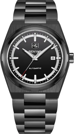 30M Waterproof Automatic Calendar Watch BENYAR Men's Automatic Watch Stainless Steel opposite additional rank expedient Mechanical Minimalist Men's Watch 