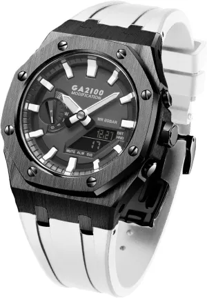 316 Stainless Steel Modified Accessories Bracelet Bezel bands GA2100 investigator ductile MOD Kit For GA2110ET-8A Metal Watch Case Silicone Strap 