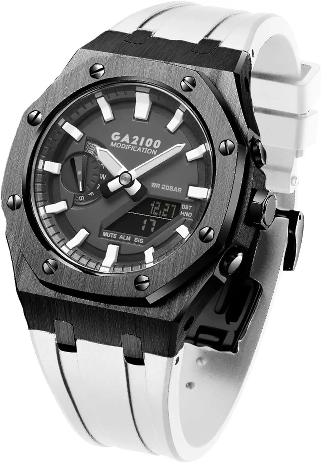 316 Stainless Steel Modified Accessories Bracelet Bezel bands GA2100 investigator ductile MOD Kit For GA2110ET-8A Metal Watch Case Silicone Strap 