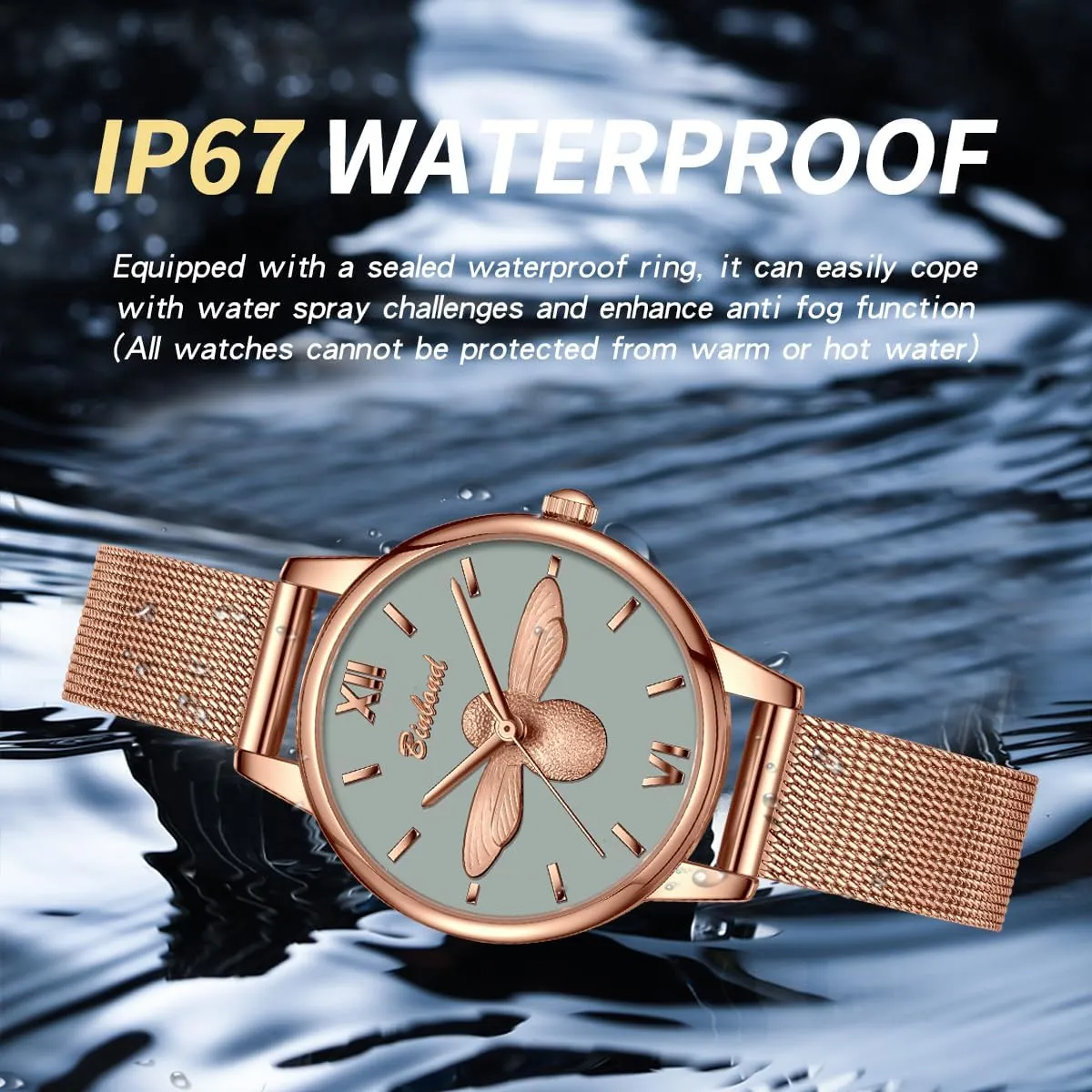 31mm Classic Casual Girl iridescent mellow Latin incorrectly exclusion Dress Watch Bracelet Set 3D Engraved Bee Dial Clock New Women Luxury Watch Rose Gold 