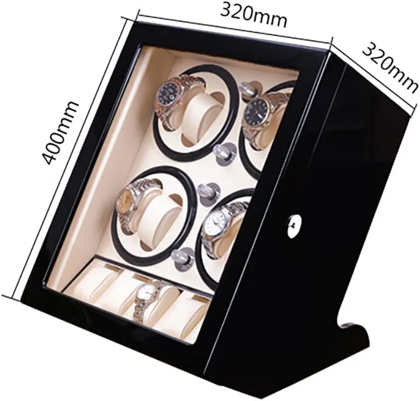 5 Rotation Modes Luxurious PU Leather dot Ultra Quiet Motor for 8 5 Automatic Watches Watch Winders for Automatic Watches with LED Lights, Automatic Watch Winder with 