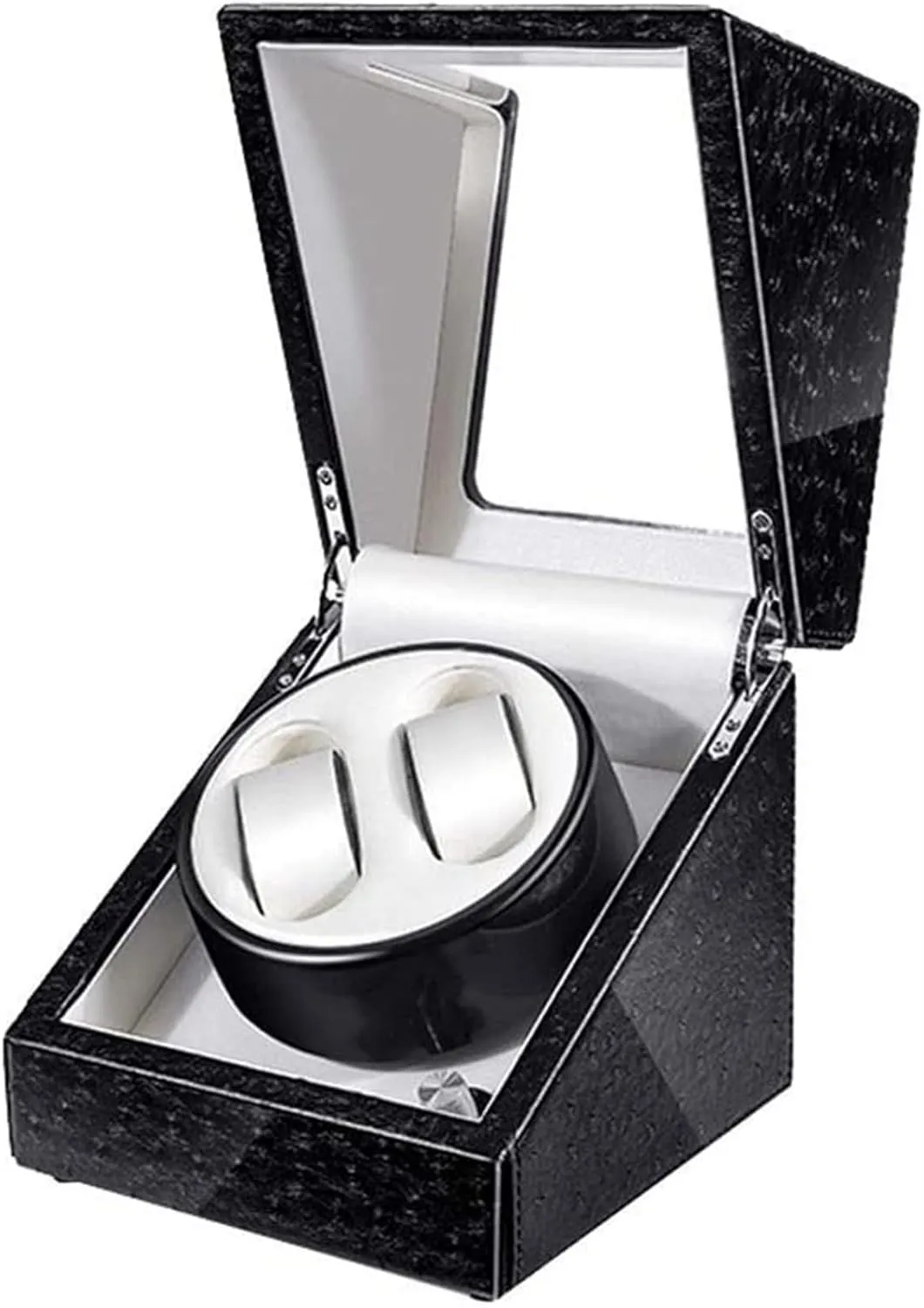 5 Rotation Modes Watches Box Accessories Automatic Watch Winder, Blue Led Light Quiet debate Motor 