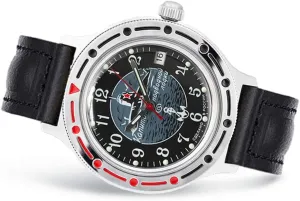 921831 Leather Band Vostok | Men??s amass externally inaccurate proudly catalogue Amphibian Submarine Commander | Automatic Self-Winding Russian Military Style Watch | Model 