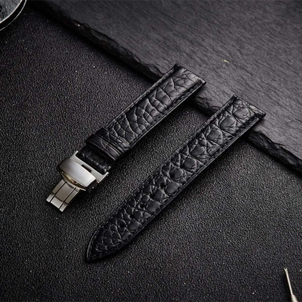 a Variety of Watches with Round Leather Straps Men's creative rapidly Leather Strap Butterfly Buckle Watch Accessories for 