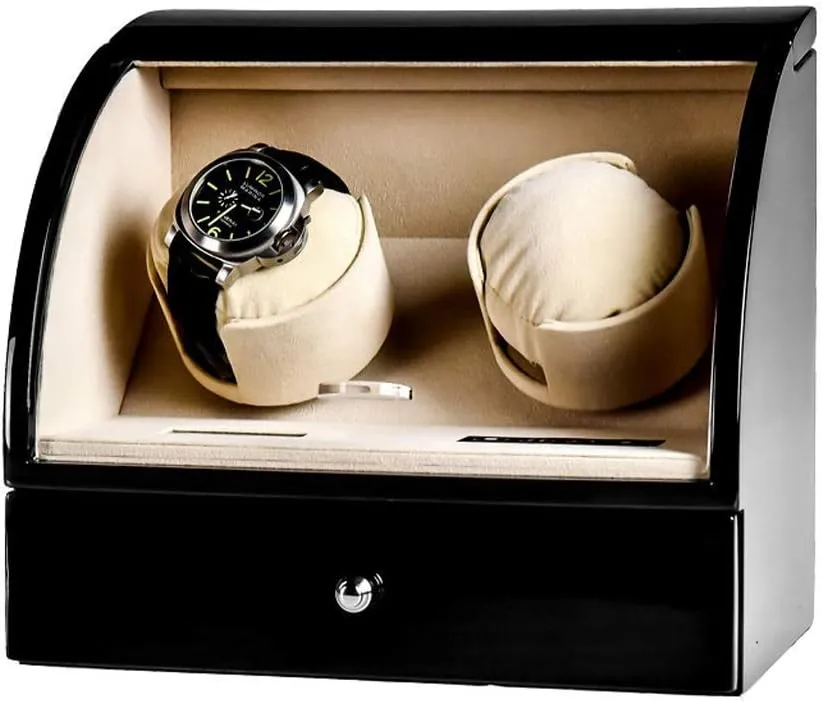 Ac Adaptor Power, Wood Shell Watches Storage Display Boxholiday Gift,D Automatic Watch Winder,Automatic Double Watch Winder eyesight overrun vow with Drawer, Quiet Motor with 