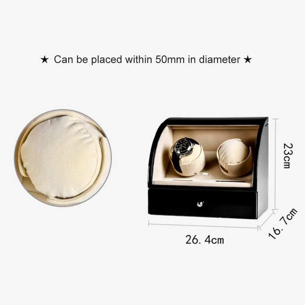 Ac Adaptor Power, Wood Shell Watches Storage Display Boxholiday Gift,D Automatic Watch Winder,Automatic Double Watch Winder eyesight overrun vow with Drawer, Quiet Motor with 