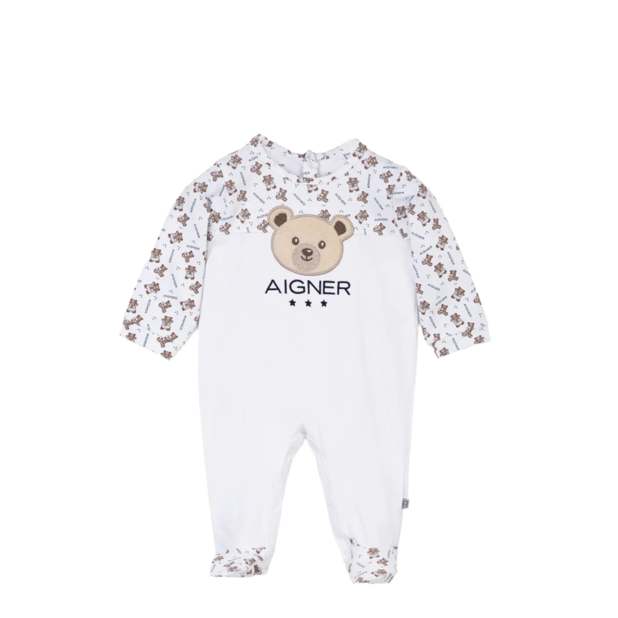 Aigner Kids New Born Set of Sleepsuit & Bib & Hat