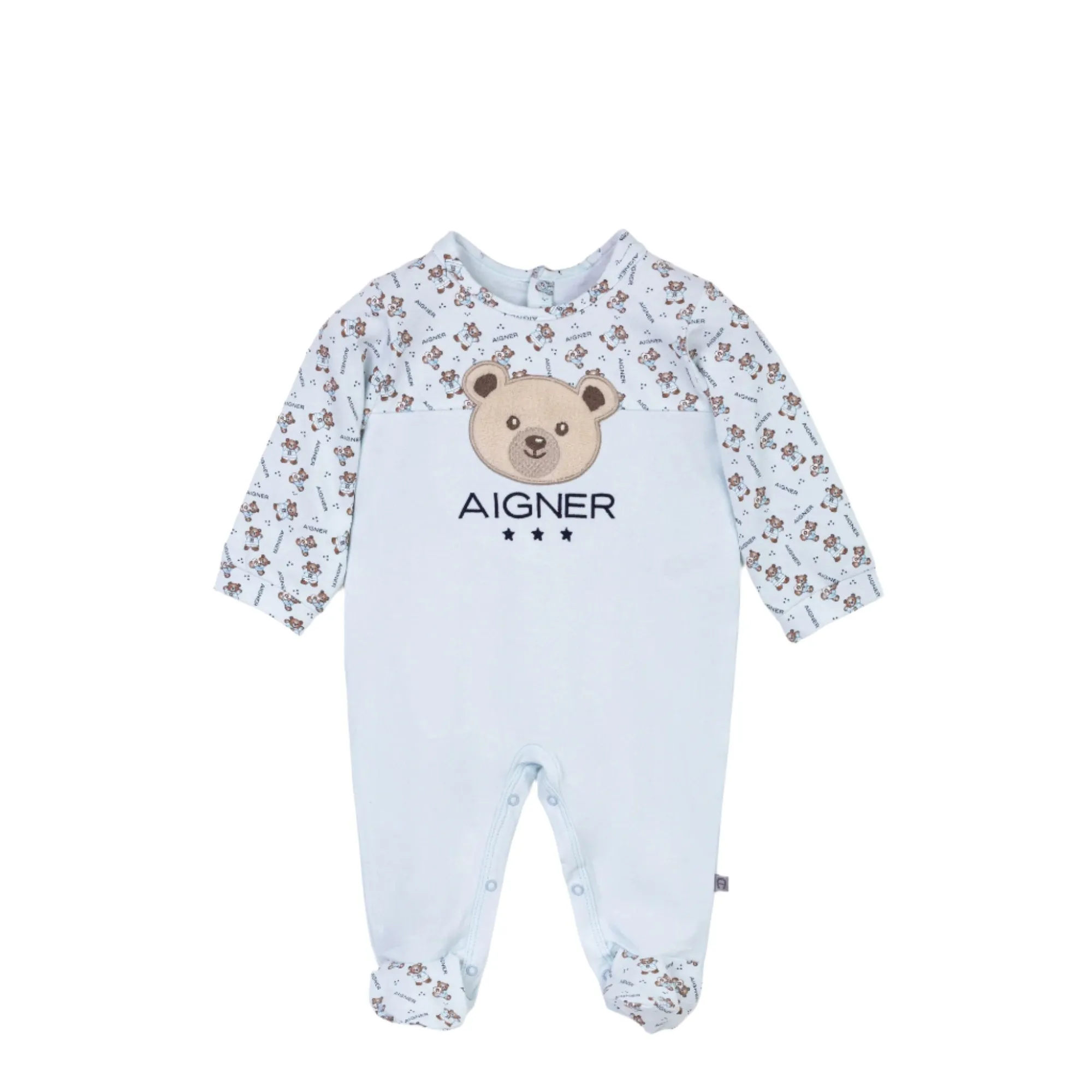 Aigner Kids New Born Set of Sleepsuit & Bib & Hat