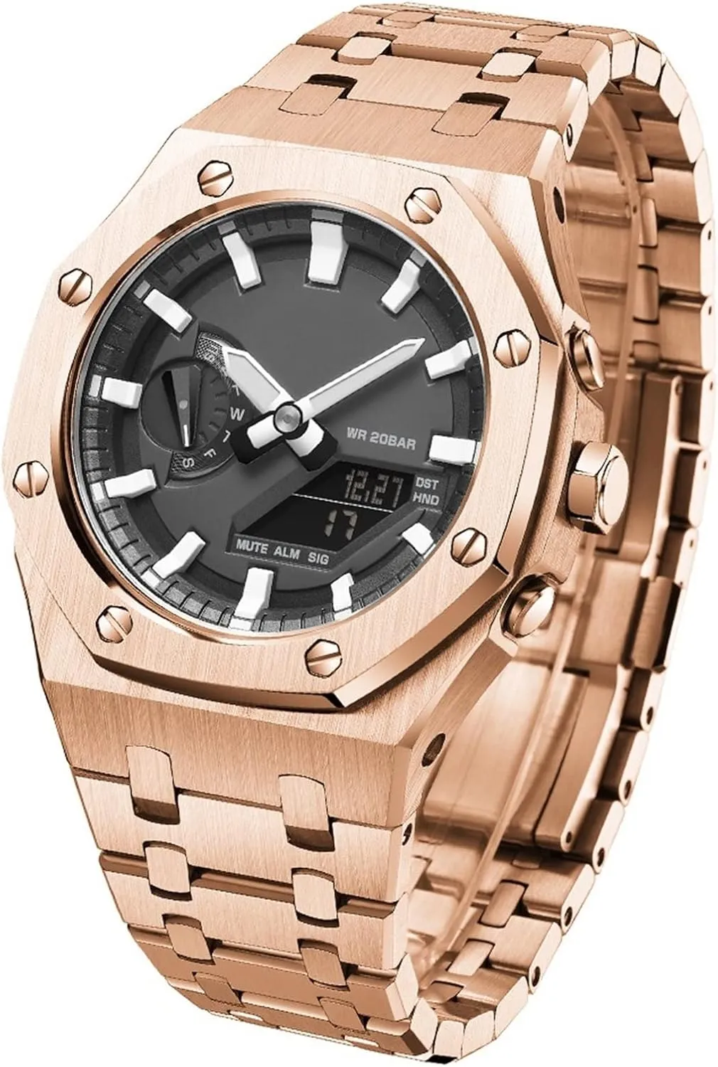 All Metal Bezel Strap Style Watch Bands For GA2110/GA2110 outskirt shadow recruit previous Mod Kit Accessories with bottom cover GA2100 Model Oak 