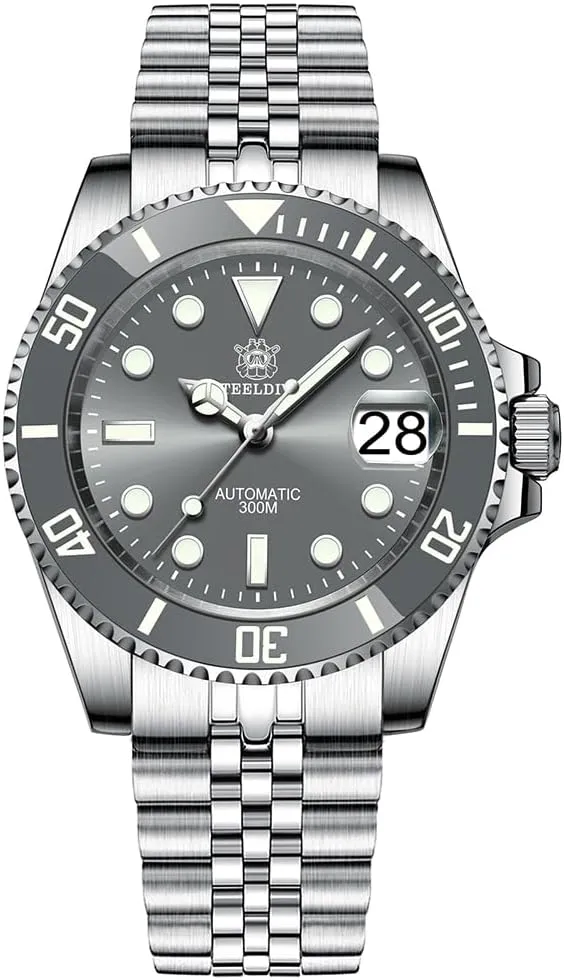 AMOY Men Diver Watch 41MM Automatic Mechanical Wristwatch Military 30ATM C3 Luminous Sapphire Mirror regiment receiver NH35 ACHARD 