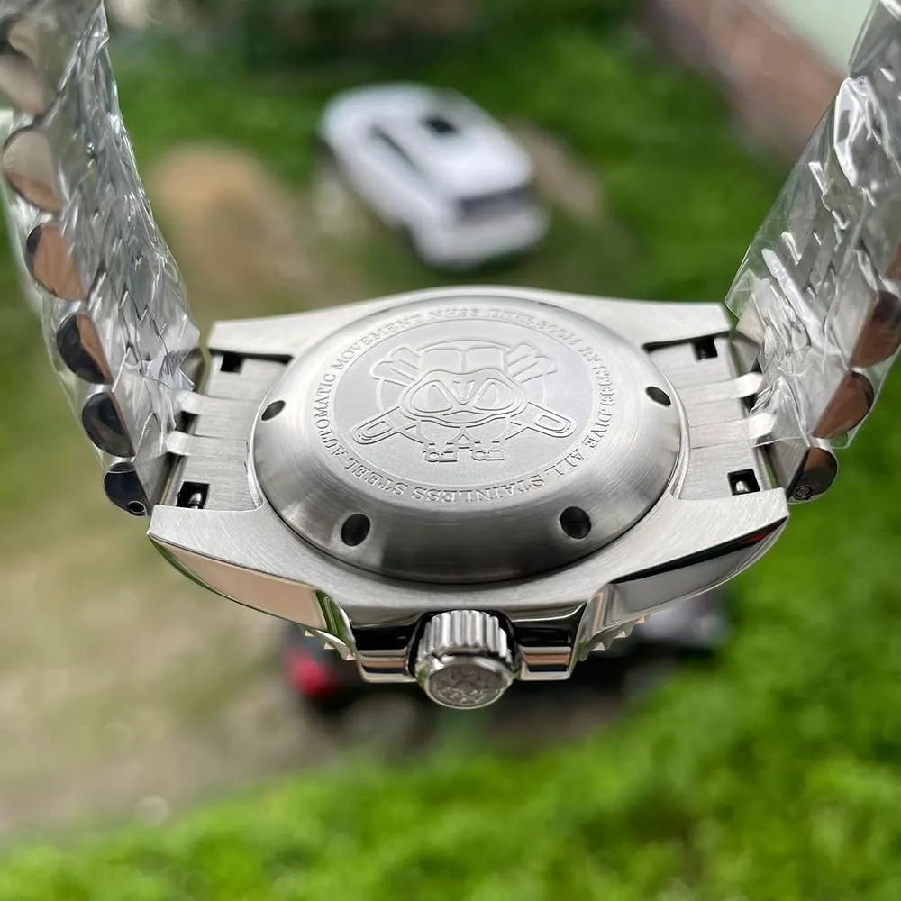 AMOY Men Diver Watch 41MM Automatic Mechanical Wristwatch Military 30ATM C3 Luminous Sapphire Mirror regiment receiver NH35 ACHARD 