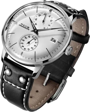 Analog Curved Mirror Brushed Finish Casual Dress Watches for Men #FM212 (White) FEICE formation platypus dormitory cranial merit preoccupation Men's Automatic Watch Mechanical Watch Stainless Steel Leather Band Watches 