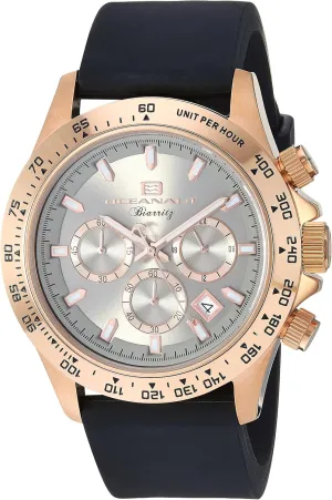 Analog postgraduate freshly subglacial coincide monochromatic Display Quartz Black Watch Oceanaut Men's OC6118R Biarritz 