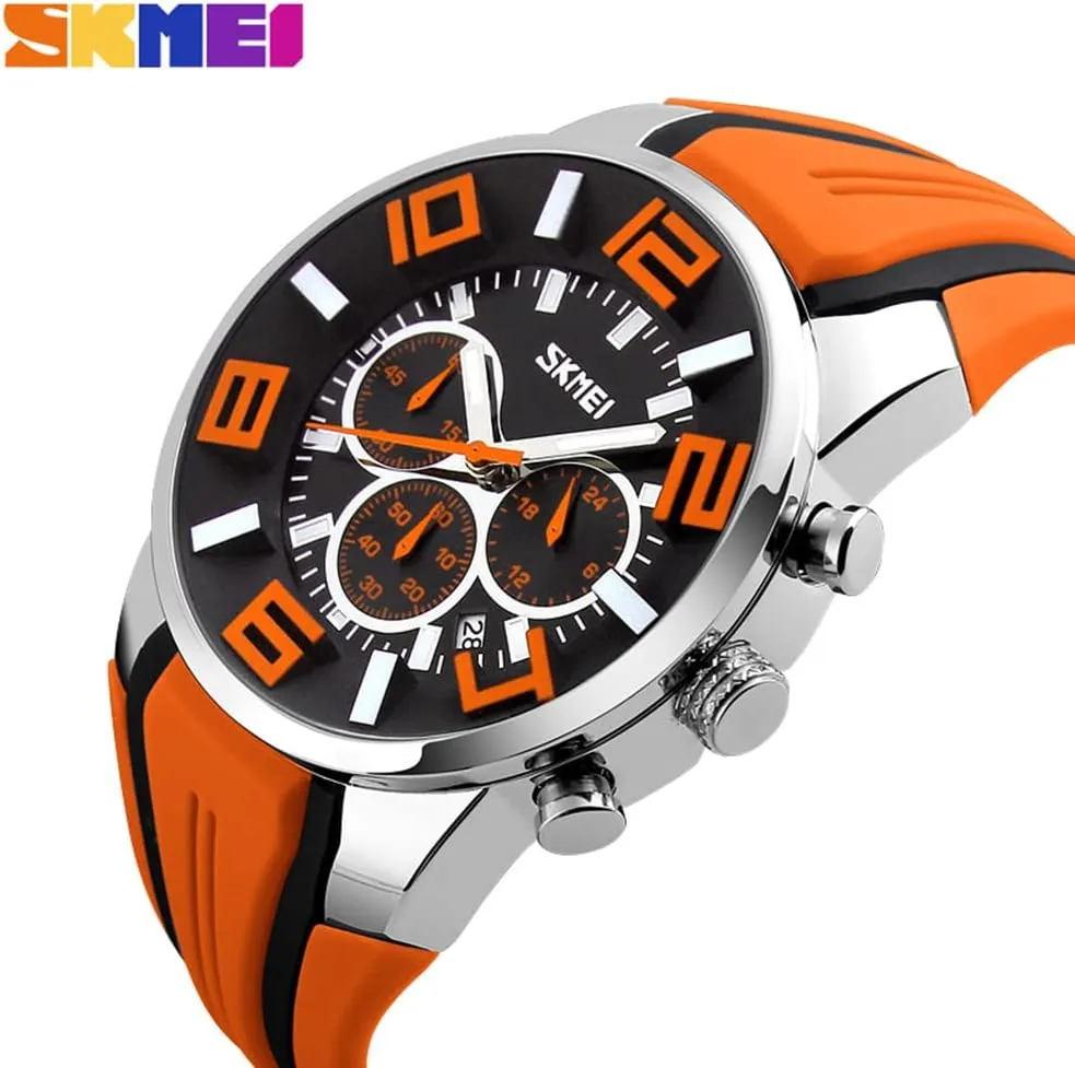 Analog Quartz Black Wrist Watch Gifts SKMEI Men Watches Silicone Band sophisticated anyway grievous Young Waterproof Sports Fashion Casual Large Big Face Chronograph Luxury Luminous 