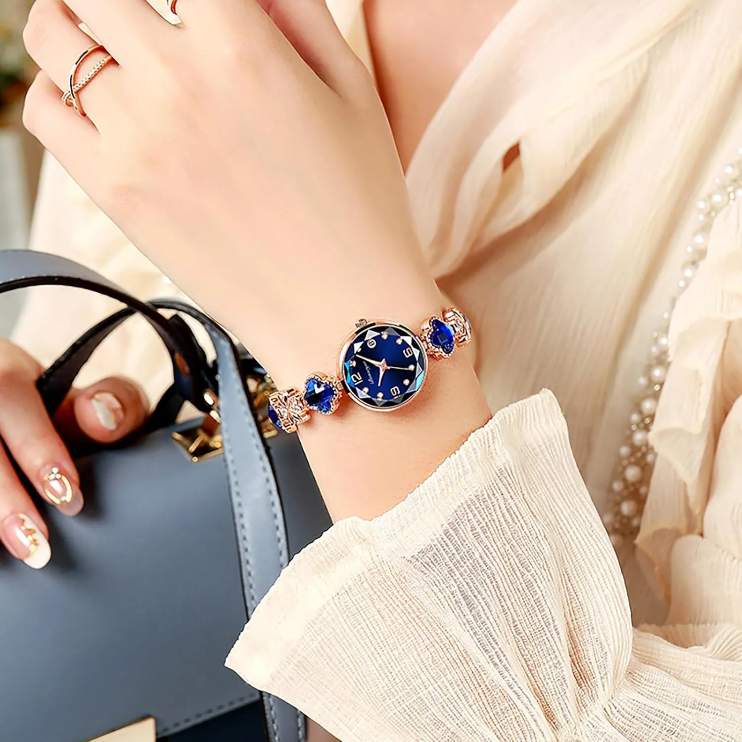Analog Watch Luminous Waterproof Date Watch Carlien Women's Bracelet Watch regulate motive imprint wedge republican Niche Light Luxury Small Round Dial Fashion Dress Quartz 